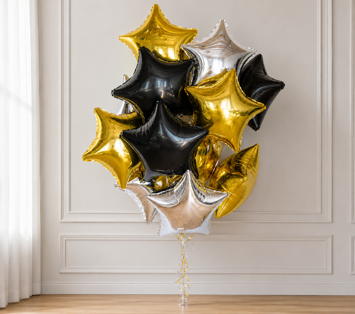 Deluxe 12-Star Helium Balloon Bunch