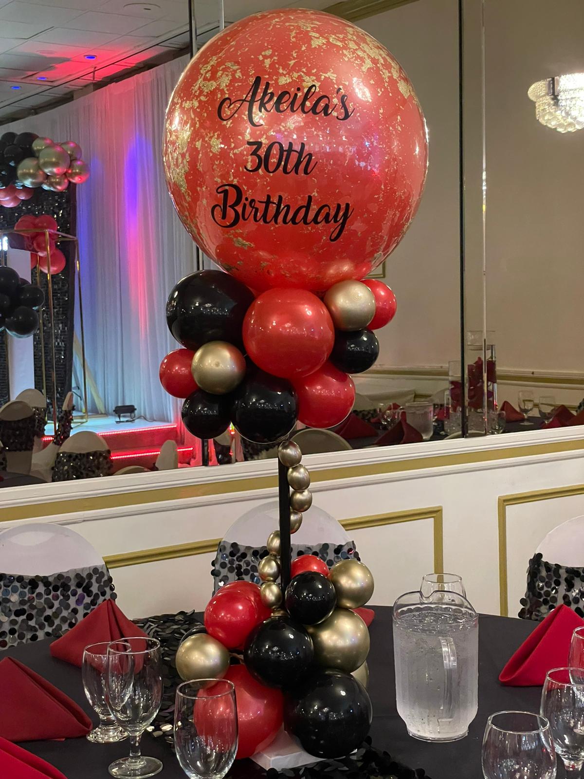 Midnight Luxe Bubble Centerpiece