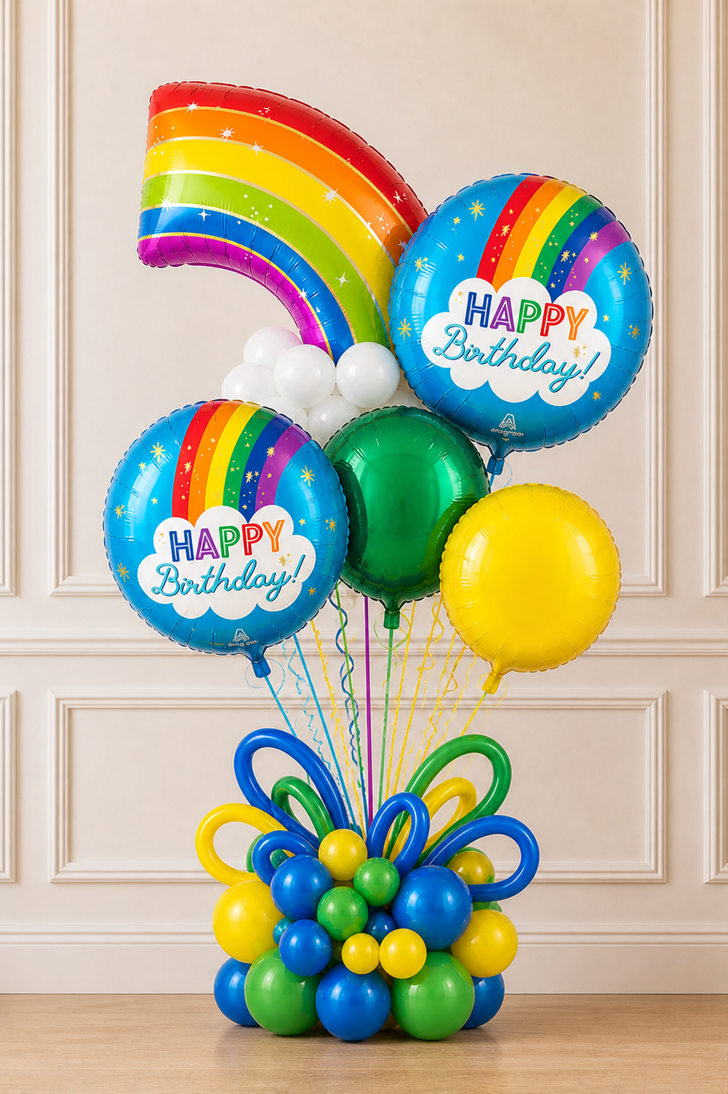 Satin Happy Birthday Rainbow