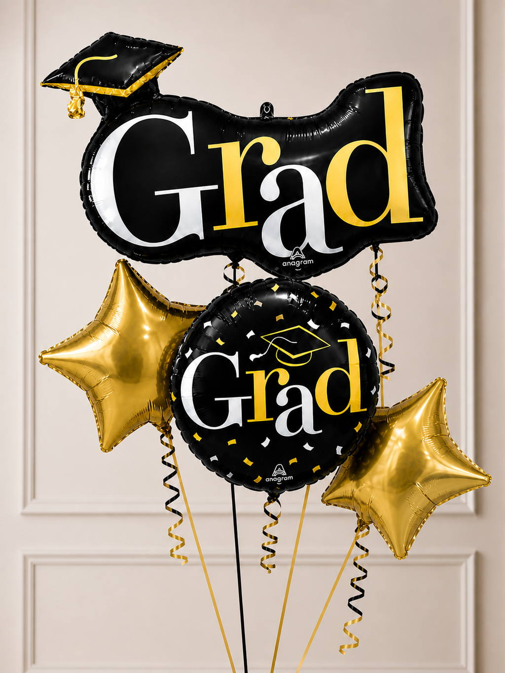 Graduation Caps Silver and Gold