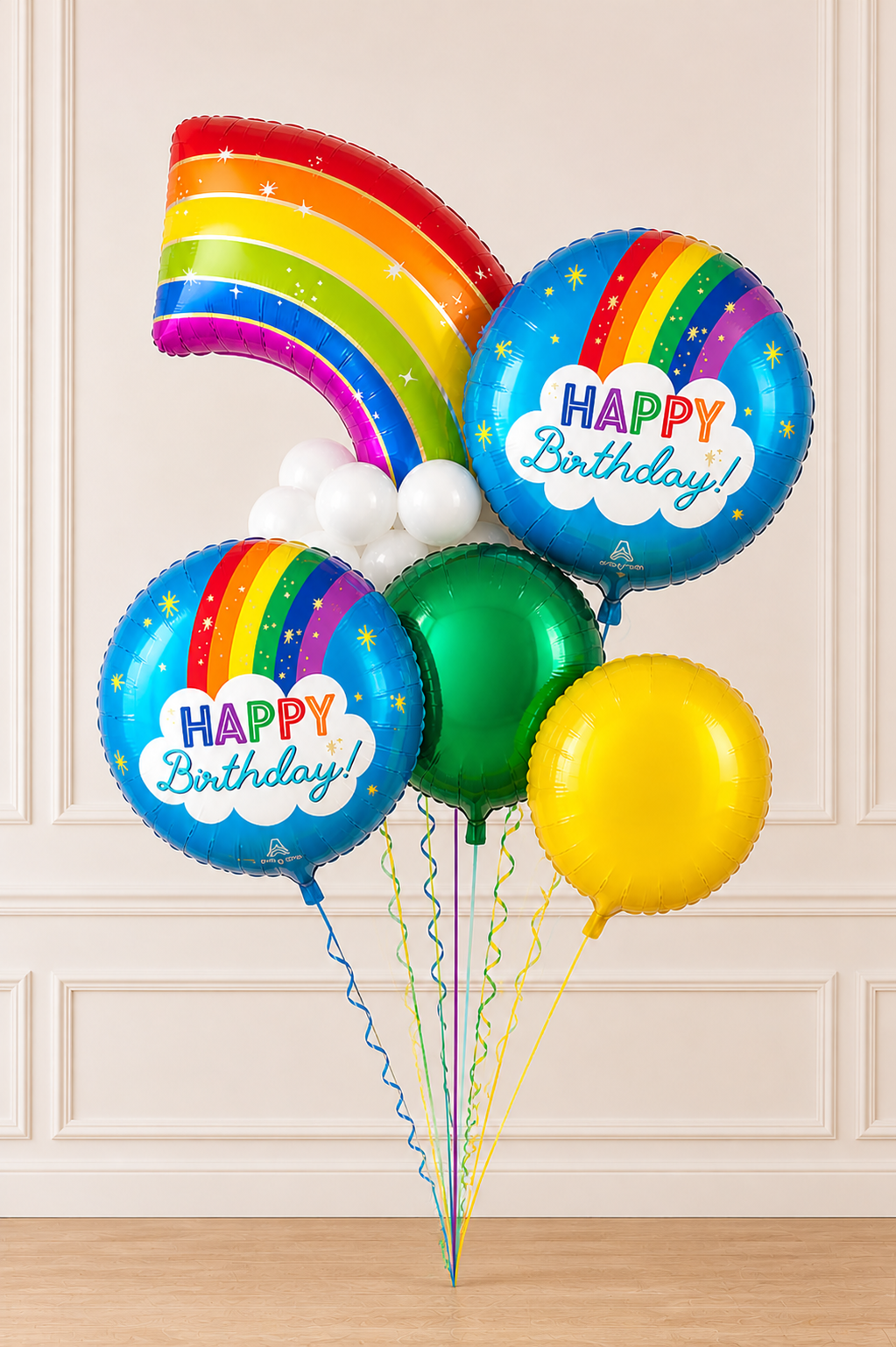 Satin Happy Birthday Rainbow